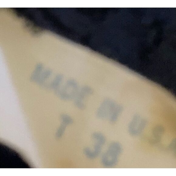 Vintage Navy Blue & White Lace Slip Dress Lingerie 38B Elegant Retro Style - Picture 8 of 8